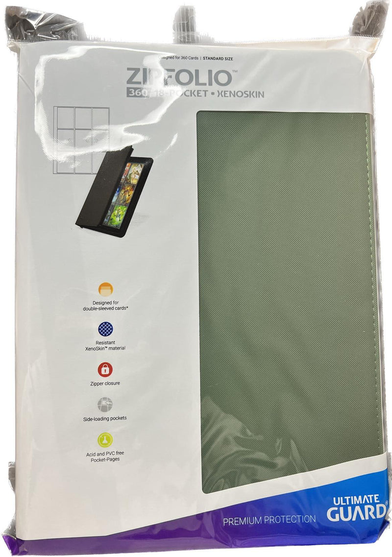Ultimate Guard Zipfolio 360 - 18 Pocket XenoSkin Green