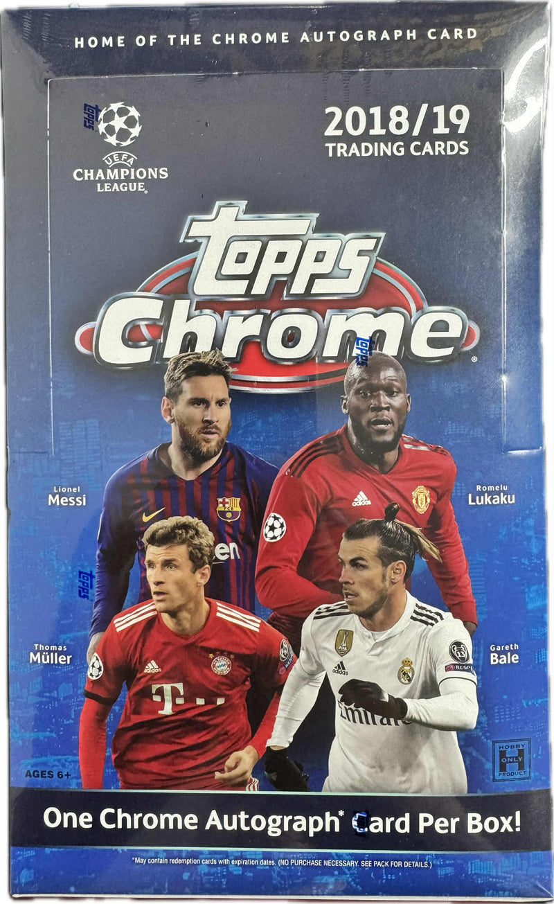 2018/19 Topps Chrome UEFA Club Competitions Soccer Hobby Box