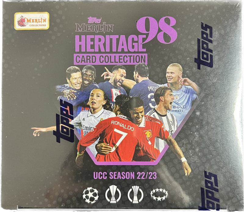 2022/23 Topps Merlin heritage 98 UEFA Club Competitions Soccer Hobby Box