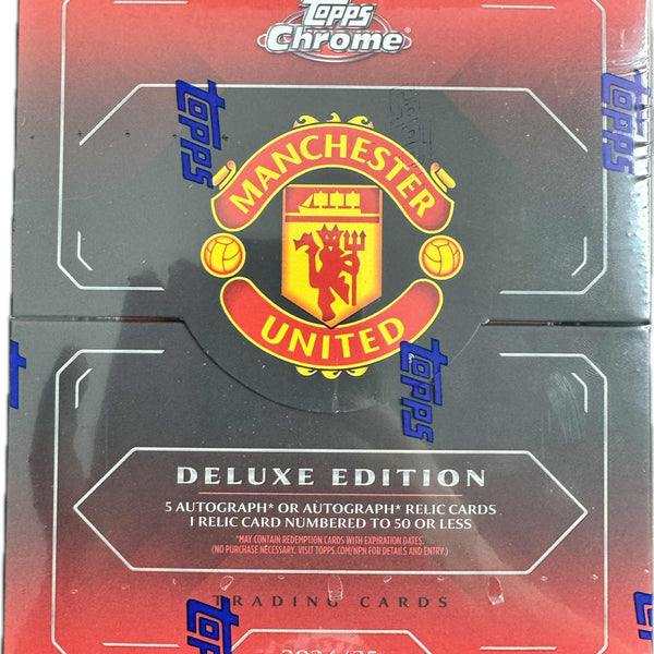 2024-25 Topps Chrome Manchester United Deluxe Edition Hobby Box