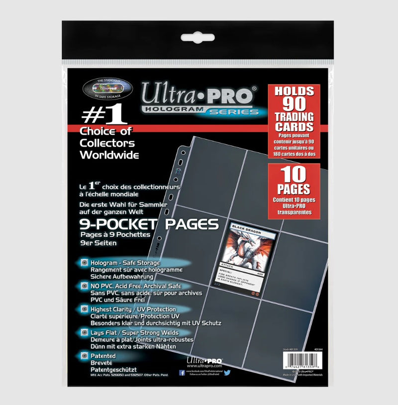 Ultra pro Platinum Series 9-Pocket 11-Hole Punch Pages (10 pages)