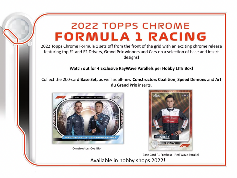 2022 Topps Chrome F1 Formula 1 Racing Lite Box