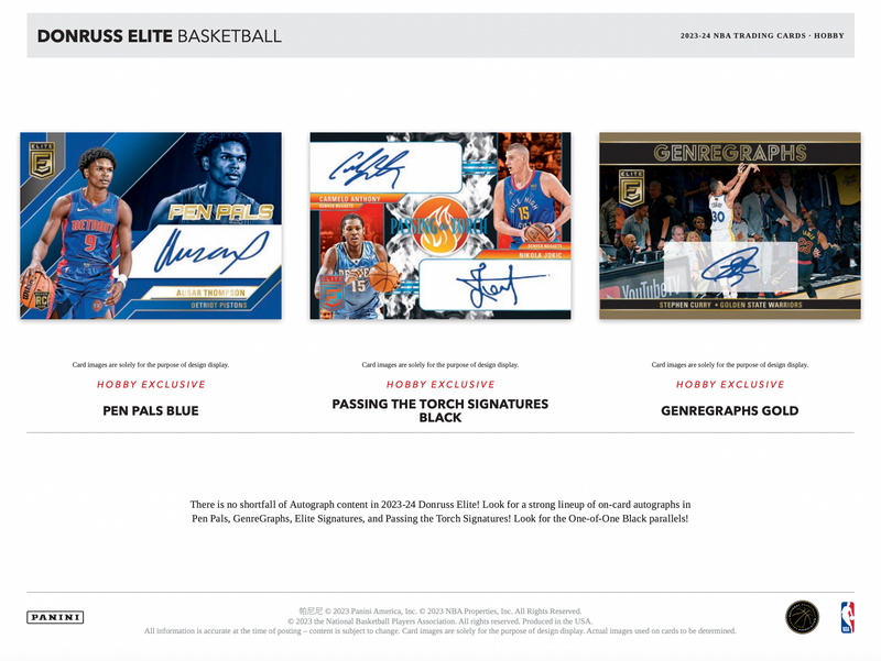 2023/24 Panini Donruss Elite Basketball Hobby Box