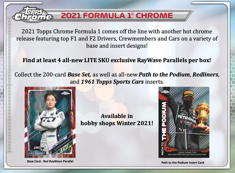 2021 Topps Chrome Formula 1 Racing Lite Hobby Box