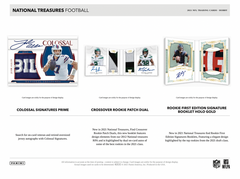 2021 Panini National Treasures NFL Hobby Box