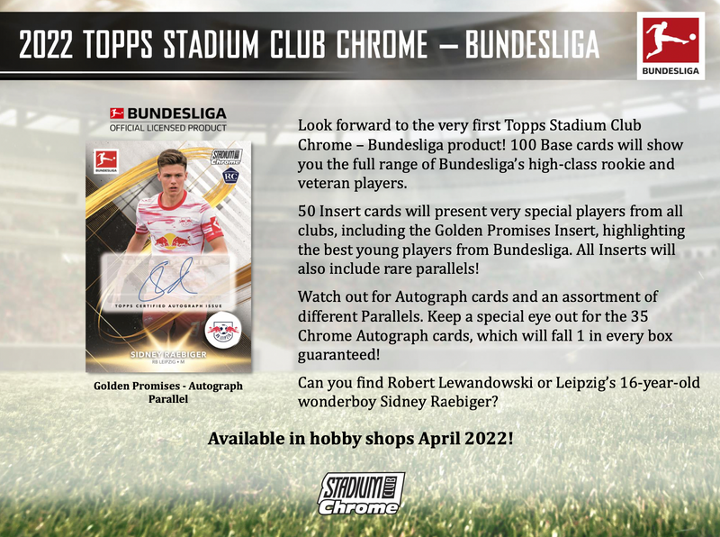 2021/22 Topps Bundesliga Stadium Club Chrome Soccer Hobby Box