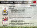 2021/22 Topps Bundesliga Stadium Club Chrome Soccer Hobby Box