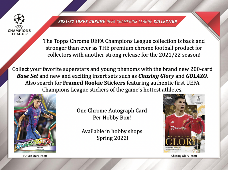 2021/22 Topps UEFA Champions League Chrome Soccer Hobby Lite
